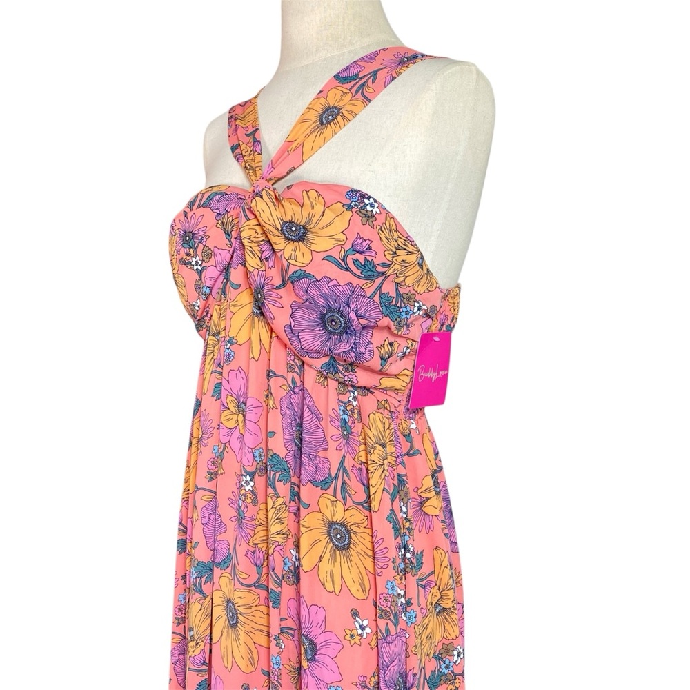 🆕 Pink Floral Maxi Dress - Picture 4 of 5
